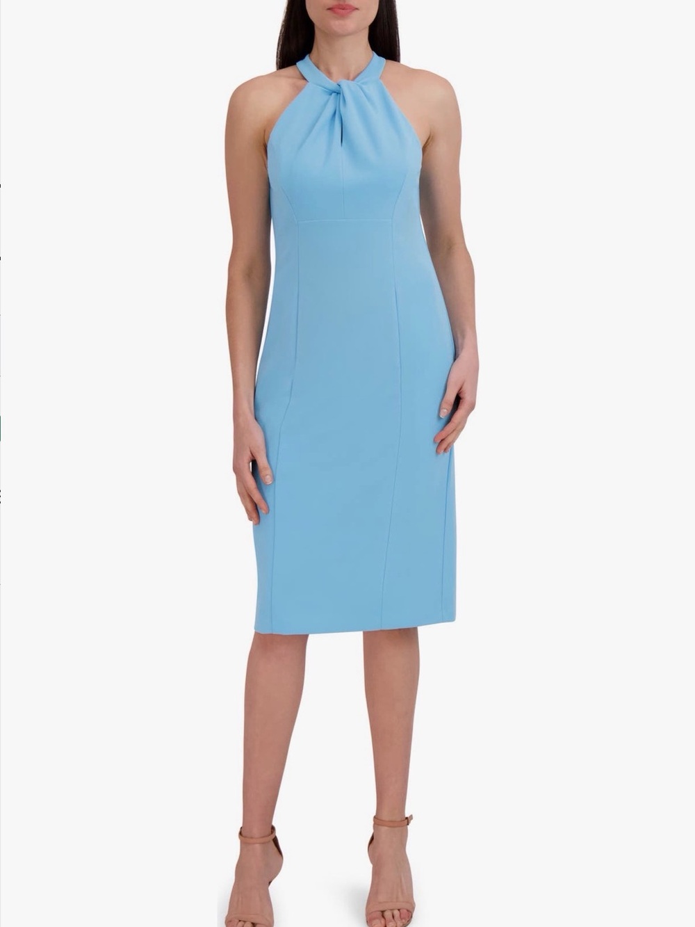 Twist Neck Sheath Dress